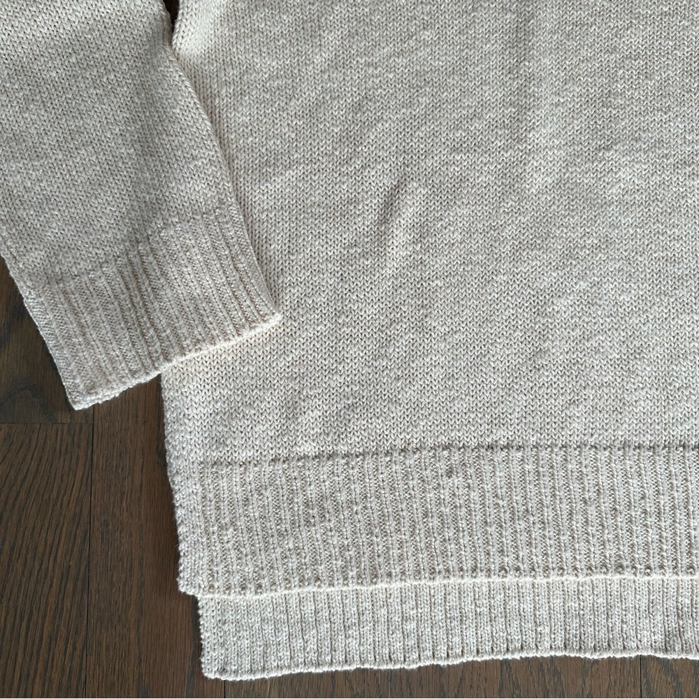 NWOT Jenni Kayne Cotton Boyfriend Sweater in Ivory Size Medium - Picture 2 of 7